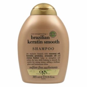 شامپو او جی ایکس مدل Brazilian Keratin Smooth حجم 385 میلی لیتر