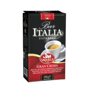 قهوه پاکتی ساکوئلا ایتالیا مدل gran crema وزن 250 گرم