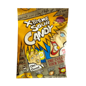 آبنبات پالازی مدل xtreme sour candy طعم پرتقال وزن 18 گرم